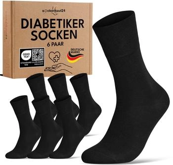 sockenkauf24 Diabetiker Socken ohne Gummi 97% Baumwolle ohne Naht