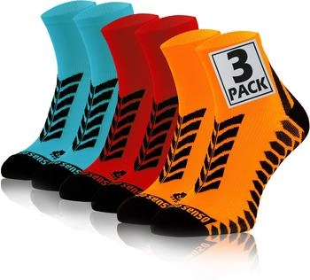 Sesto Senso Sportsocken Bequeme atmungsaktive Socken Unisex Farb-Mix 3er-Pack