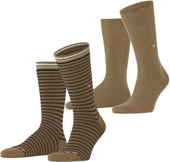 Burlington Everyday Stripe 2-Pack 2-Paar 5152 braun