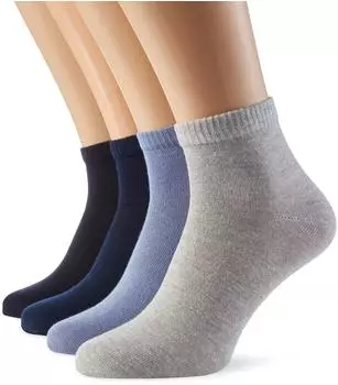 s.Oliver Socken 'Quarter' 4er-Pack blau schwarz