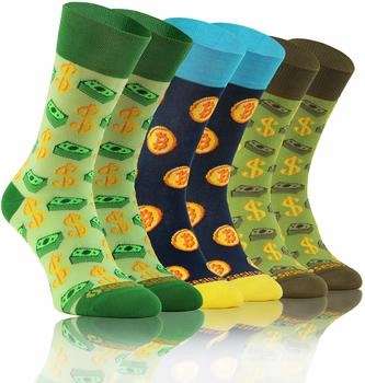 Sesto Senso Lustige Bunte Verrückt Socken 3er-Pack Baumwolle