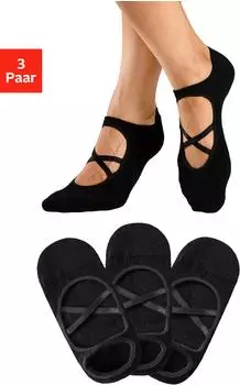 Lascana Füßlinge 3er-Pack schwarz
