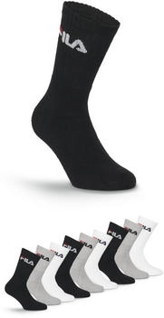 Fila Sportsocken UNISEX CREW TENNIS FULL TERRY SOCKS 9-Paar grau weiß schwarz