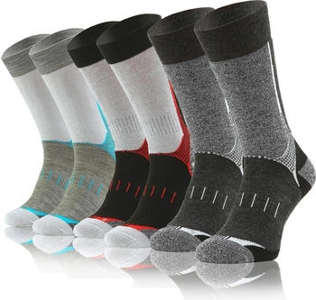 Sesto Senso Winter Trekking Kniestrümpfe Silber Farbmix 3er-Pack