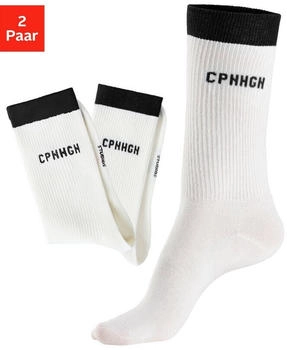 COPENHAGEN Tennissocken Paar off white schwarz