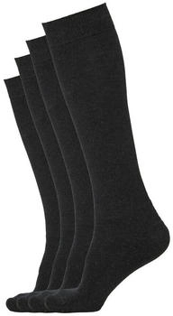 s.Oliver Lange Socken im 4er-Pack grau