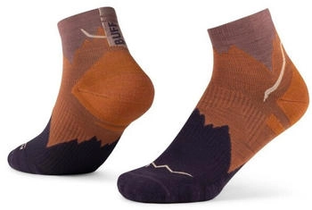 Buff Merino Lightweight Quarter Sock LWQ3 Merinosocken braun