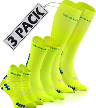 Sesto Senso Paar Mix Sport Socken gelb
