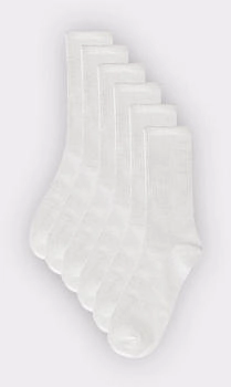Ysabel Mora Socken 6-Paar Baumwollmix weiß