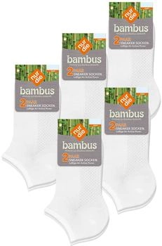 Nur Die Sneakersocken 10-Pack bambus weiß