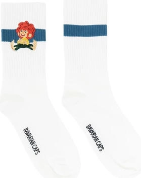 Bavarian Caps Pumuckl Lacht Socken weiß