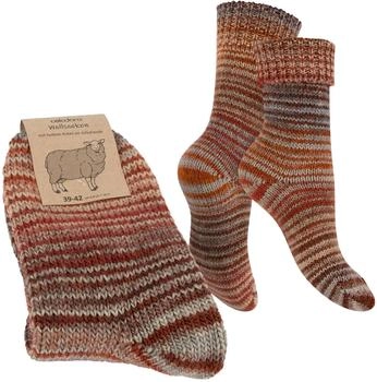 celodoro Mouline Wollsocken Umschlag rot