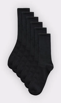 Ysabel Mora Socken 6-Paar Baumwollmix schwarz