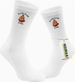 Hellweg Druckerei Socken 'Zu früh Zu hell Zu wach grimmiges Huhn
