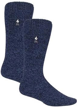 Heat Holders Paar Thermosocken flauschigem Innenfutter denim