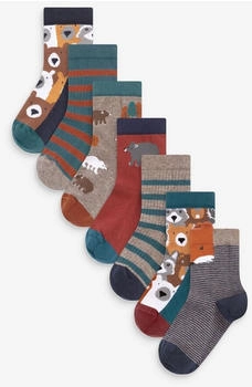 Next Fashion Kurzsocken 7er-Pack brown schwarz