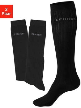 COPENHAGEN Kniestrümpfe 2er-Pack schwarz