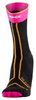 X-Socks Trailrun Terraskin Expert Crew Laufsocken schwarz pink orange