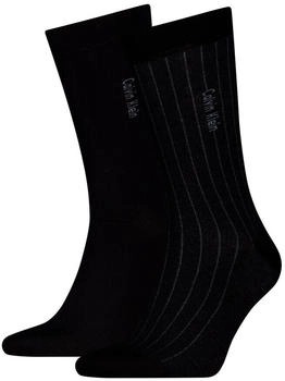 Calvin Klein CK MEN SOCK 2P PINSTRIPE schwarz