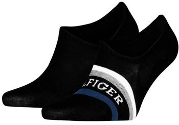 Tommy Hilfiger Tab Footie Socks 2P schwarz