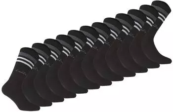 Diadora Tennissocken Logo Streifen schwarz