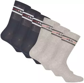 Fila Sportsocken 6er Pack baumwolle blau grau