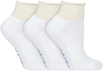 IOMI 3er Pack Kurzsneaker baumwolle ohne Gummi extra weit