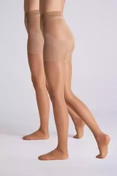 Ysabel Mora Feinstrumpfhose 2er Pack beige