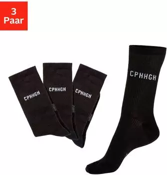 COPENHAGEN Socken 3er-Pack 904 3X schwarz