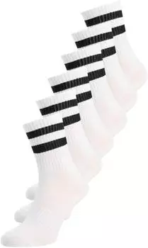 Ysabel Mora Socken 6-Paar Anti-Druck-Bündchen Viskosemix weich bequem white
