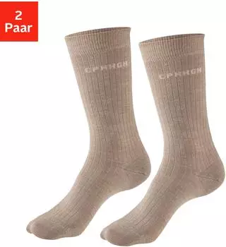 COPENHAGEN Basicsocken beige meliert