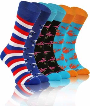 Sesto Senso Lustige Bunte Verrückt Socken 3er Pack Krabbe Orange Getränke