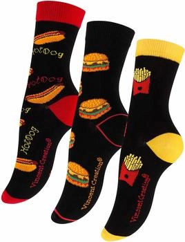 Vincent Creation Socken 'Fast Food' gelb orange rot schwarz