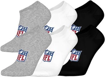 NFL Shield Sneaker Socken 6er Pack schwarz weiß