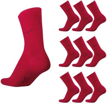 Bugatti Socken Basic rot schwarz 9er Pack