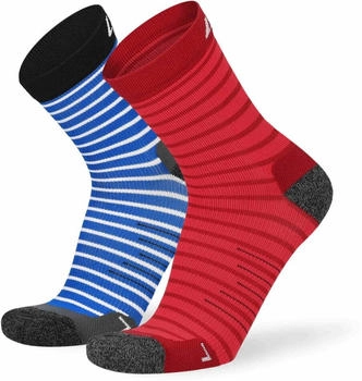 Lenz Outdoor Kids 1.0 Sportsocken Doppelpackung marine/rot