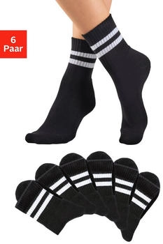 H.I.S Jeans Gerippte Socken 6er-Pack (10475520) schwarz/weiß