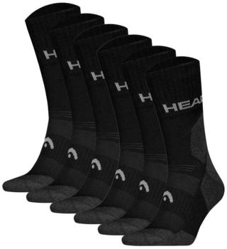 Head Sportsocken 6er Pack Rippstrick graumeliert/schwarz