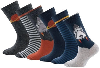 Ewers Rakete Socken navy/rostbraun/anthrazit/graumeliert