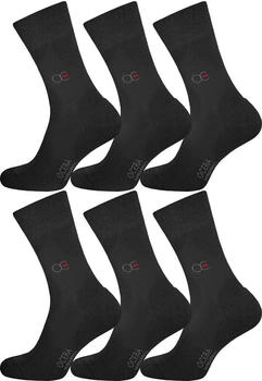 OCERA Wellness Gesundheits Socken mit Frotteesohle, Nahtfreie Spitze, Venenfreundlicher Komfortbund schwarz