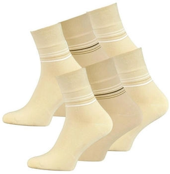 Cotton Prime Socken 6er-Pack gestreift (2052-0002) beige