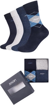 Joop! Essentials Regular Fit Socken aus Woll-Mix 4er-Pack marine