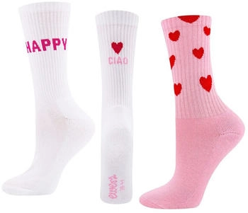 Ewers Ciao Amore gemusterte Socken herzen/ciao amore doppelpack