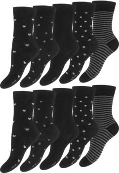 OCERA Socken mit einfarbigem Muster schwarz