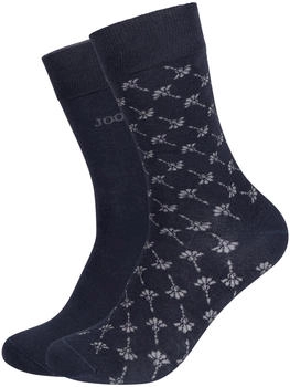 Joop! Socken mit elastischem Rippenbündchen im 2er-Pack (J61050) marine