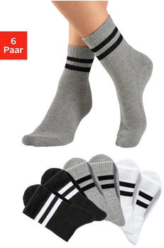 H.I.S Jeans Socken 6er-Pack Gestreift (84271514) grau/schwarz/weiß