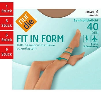 Nur Die Glamour 30 DEN Strumpfhose schwarz/beige