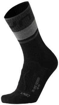 UYN Merino Doppellagen-Trekkingsocken grau/schwarz