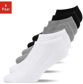 Snocks Sneaker Socken 6er-Pack (Begleri) schwarz/wei&szlig;/grau