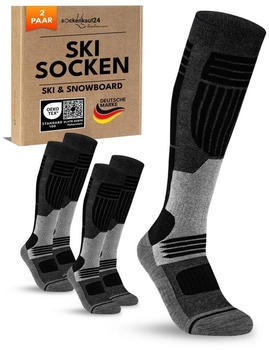 sockenkauf24 Merino Skisocken mit Polsterung Thermo Winter Kniestr&uuml;mpfe (70302T)